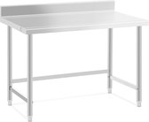 Royal Catering Roestvrijstalen tafel - 120 x 70 cm - opstand - 93 kg draagvermogen - Royal Catering