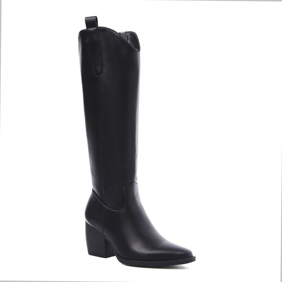 Smile Favorites® Dames Laarzen Western - Zwart - Imitatieleer - Maat 36 -