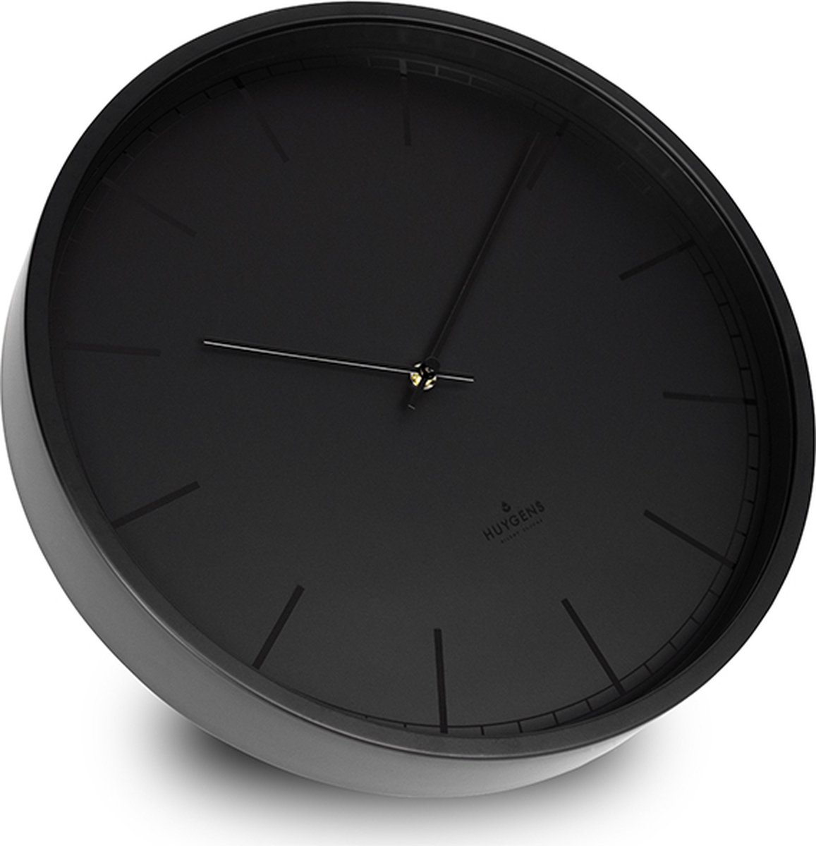 Huygens - Tone Index 35cm - Zwart - Wandklok - Stil - Quartz uurwerk |  bol.com