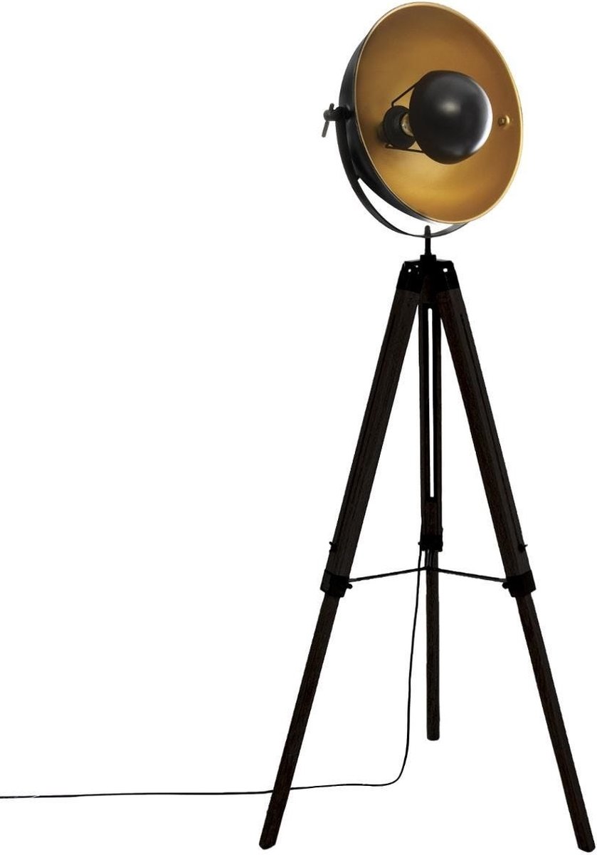 B-Home - Lamp - 3 Poten - Zwart En Goud - Ø 67 x 162 cm