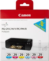 Canon Multipack de 6 cartouches d'encre PGI-29 C/M/Y/PC/PM/R