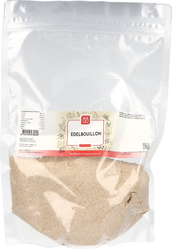Van Beekum Specerijen Edel Bouillon / Rund Bouillon 1 kilo (hersluitbare stazak)