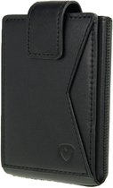 Valenta Card Case Pocket Premium Leren Kaarthouder - 10 Pasjes - Zwart