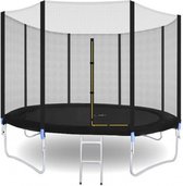 Oneiro’s Luxe Trampoline BLACK ø 305 cm met veiligheidsnet – tuin – spelen – speelgoed – zomer - trampoline rand - fitness