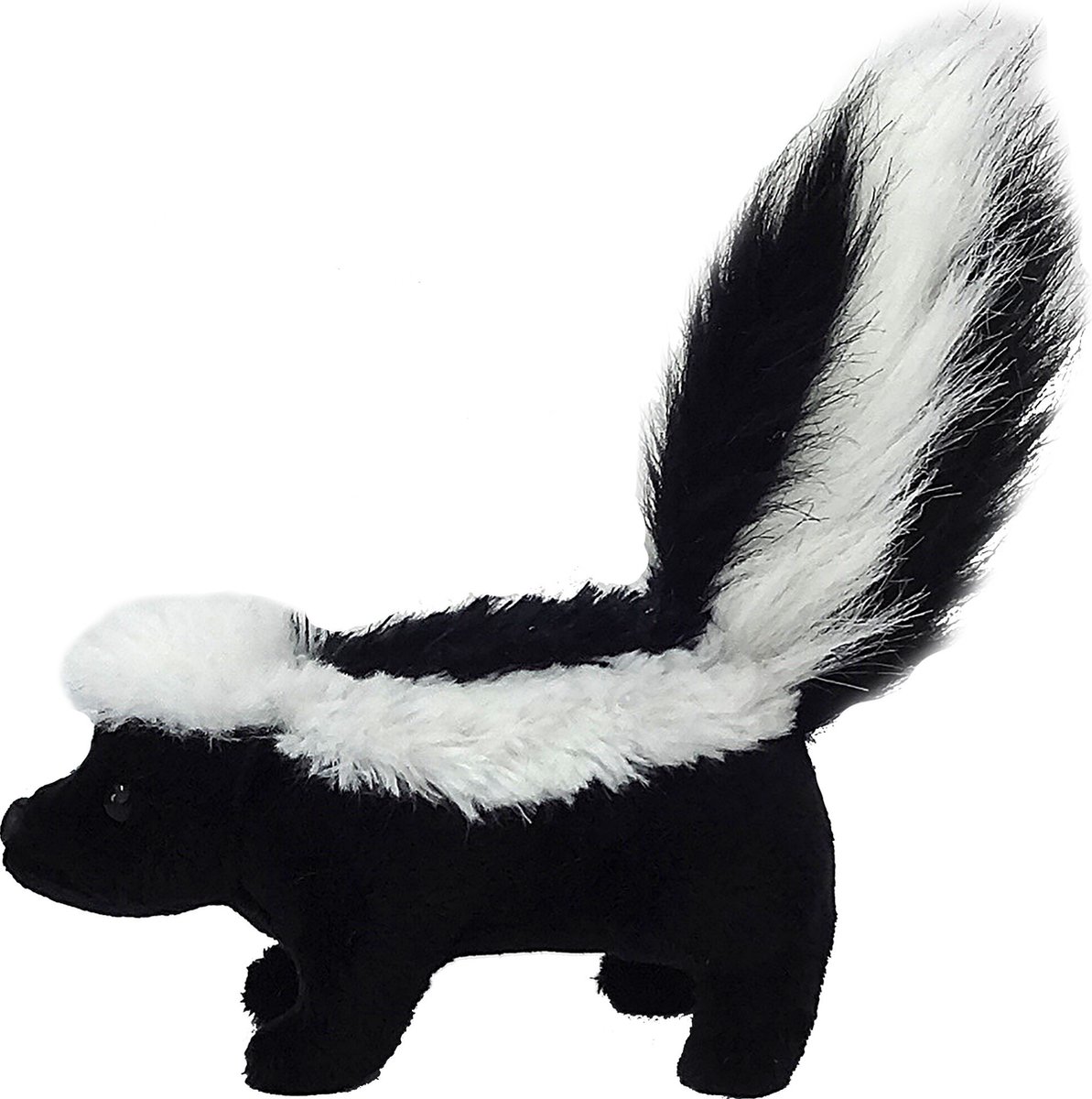 Wild Republic pluche knuffel Stinkdier - 13 cm - zwart/wit - Dieren knuffels