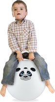 Relaxdays ball animal - Ø 45 cm - ballon sauteur - à partir de 3 ans - poignée - divers imprimés - panda
