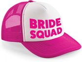 Roze fuchsia vrijgezellenfeest snapback cap/ truckers pet Bride Squad dames - Bride to be petjes / caps