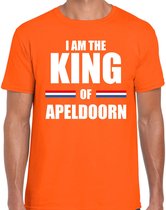 Koningsdag t-shirt I am the King of Apeldoorn - oranje - heren - Kingsday Apeldoorn outfit / kleding / shirt L