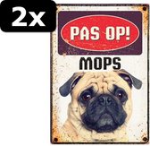 2x WAAKBORD BLIK MOPS