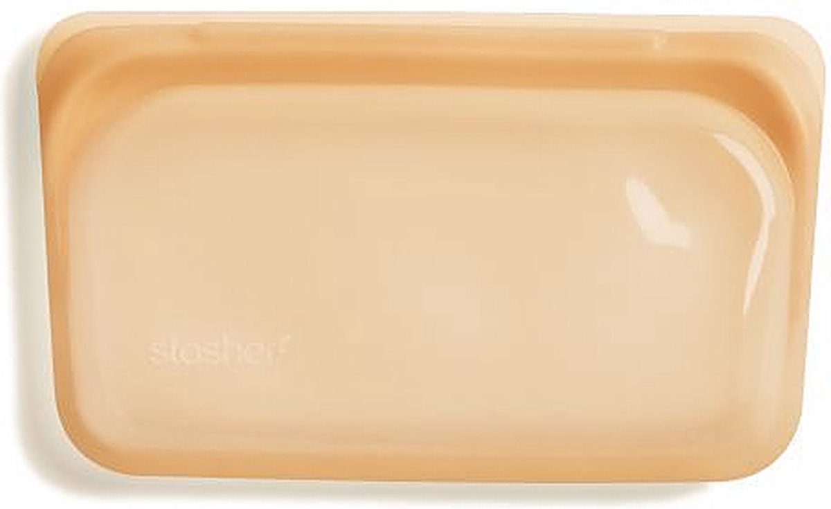 Stasher - Snack - Vershoudzakje - Hersluitbaar en Luchtdicht - 19x12cm - Papaya (Oranje)