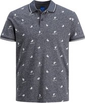 JACK&JONES PLUS JORPOSITANO AOP POLO SS PLS Heren Poloshirt - Maat 2XL