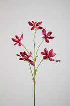 Kunstbloem Lelie - topkwaliteit decoratie - Fuchsia - Cerise - zijden tak - 76 cm hoog