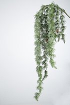 Hangplant Hangend Groen - topkwaliteit decoratie - Groen - zijden tak - 114 cm hoog