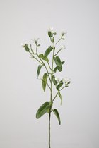 Kunstbloem Oxypetalum - topkwaliteit decoratie - Wit - zijden tak - 69 cm hoog