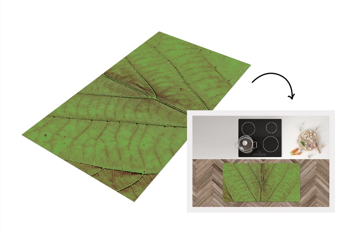 KitchenYeah Keukenloper - Loper keuken - Bladeren - Plant - Groen - Keukenloper vinyl, foto 2