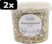 2x DE VRIES PAPEGAAIENVOER 3LTR 1,8KG