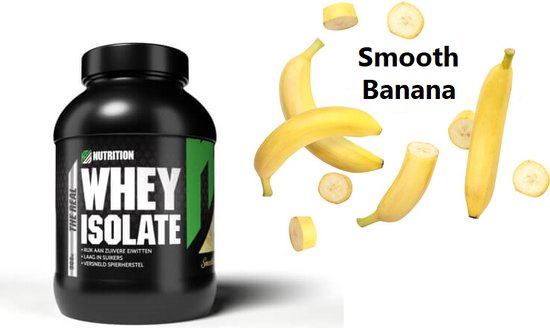 RS Nutrition Whey Eiwitpoeder – Hoog in Eiwit – Vegan – Spiermassa Opbouwen – Laag in Suikers – Smooth Banana