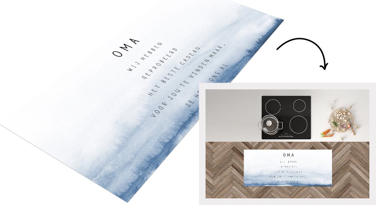 KitchenYeah Keukenloper - Loper keuken - Oma je hebt ons al - Spreuken - Quotes - Oma - 120x50 cm - Keukenloper vinyl Multicolor