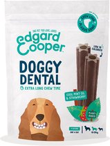 4x Edgard & Cooper Doggy Dental Sticks Medium Aardbei - Frisse Muntolie