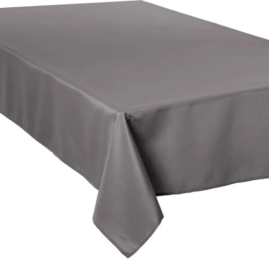 pond lus Injectie Tafelkleed van polyester met formaat 300 x 150 cm - grijs - Eettafel  tafellakens | bol.com