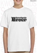 IK WORD GROTE BROER kids t-shirt - Wit - Maat 98 - 2/3 jarigen - Korte mouwen - Ronde hals - Normale Pasvorm - Big brother - Bekendmaking baby - Aankondiging zwangerschap - Cadeau