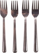 Benson Bestek Gebaksvorkjes - Chroom - 4 stuks