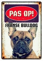 Plenty gifts waakbord blik franse bulldog 15x21 cm