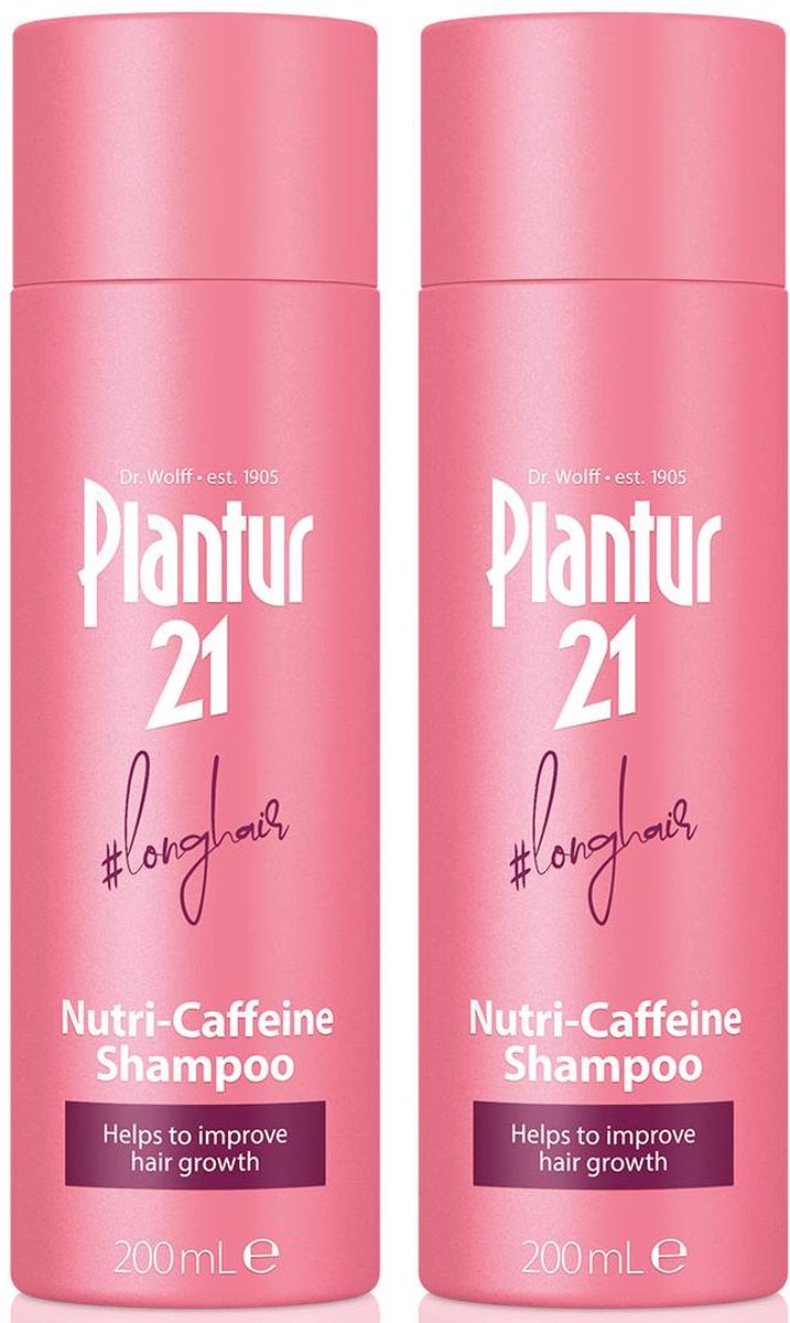 Plantur 21 #longhair Cafeïne Shampoo voor Lang en Glanzend Haar 2x 200ml | Verbetert de Haargroei en Herstelt Gestresst Haar