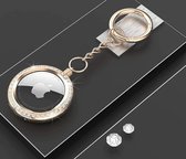 Apple Airtag Luxe Metalen Diamant Beschermhoes Case Voor Apple Airtag-Airtag hanger goud