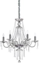 Ideal Lux Amadeus - Hanglamp Modern - Transparant - H:150cm   - E14 - Voor Binnen - Metaal - Hanglampen -  Woonkamer -  Slaapkamer - Eetkamer