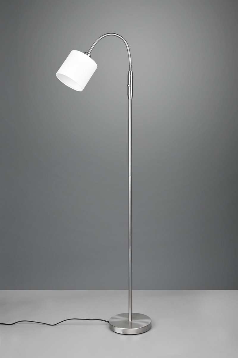 Reality Tommy - Vloerlamp Modern - Grijs - H:130cm - E14 - Voor Binnen - Metaal - Vloerlampen - Staande lamp - Staande lampen - Woonkamer - Slaapkamer