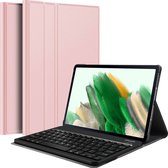 Samsung Galaxy Tab A8 Toetsenbord Hoes 2021 - Samsung Galaxy Tab A8 Hoesje Book Case Keyboard Cover - Rosé Goud
