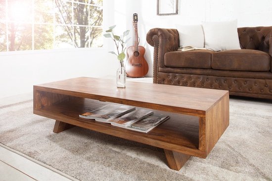 Salontafel Organic Living 100x45cm Massief Sheesham Hout / Ventura