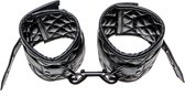 X-Play quilted ankle cuffs - Black - Bondage Toys black