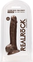 Silicone Dildo With Balls - Brown - 22,8 cm - Realistic Dildos brown