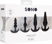 No. 80 - 4-Piece Butt Plug Set - Black - Butt Plugs & Anal Dildos black