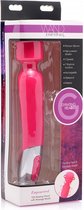 Rotating Silicone Wand with Massage Beads - Silicone Vibrators pink