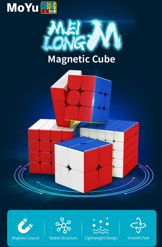 Thumbnail van een extra afbeelding van het spel MOYU® Magnetische Puzzelkubus 3x3 - SpeedCube Zonder Stickers - Licht en Soepel voor Wedstrijden