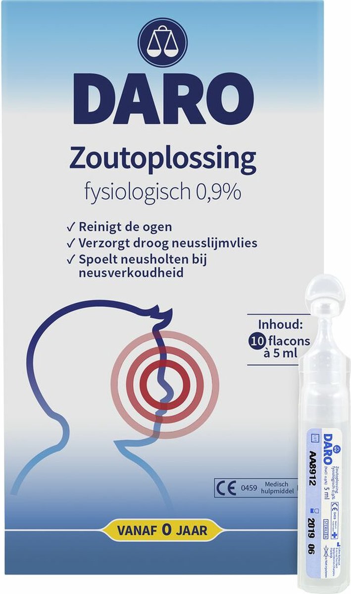 kant porselein Gelijkmatig Daro Fysiologische Zoutoplossing - Neusspray - 10 x 5 ml | bol.com