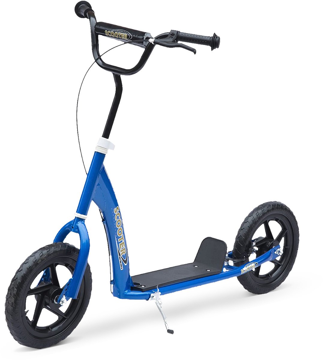 HOMCOM kinderstep - in hoogte verstelbaar - met rem - blauw