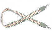 STUDIO Ivana - Gekleurde schouderband voor tas - smalle schouderband - Festival multicolor 02 - Bag strap 3,5 cm breed met dessin
