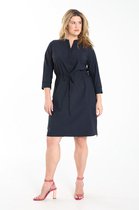Promiss Dames Effen jurk met een tunnelkoordje op de taille - Jurk - Maat 42