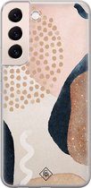 Samsung S22 hoesje siliconen - Abstract dots | Samsung Galaxy S22 case | multi | TPU backcover transparant