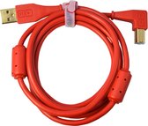 DJ TECHTOOLS DJTT USB Chroma Cable Red 1,5m, haakse stekker - Kabel voor DJs