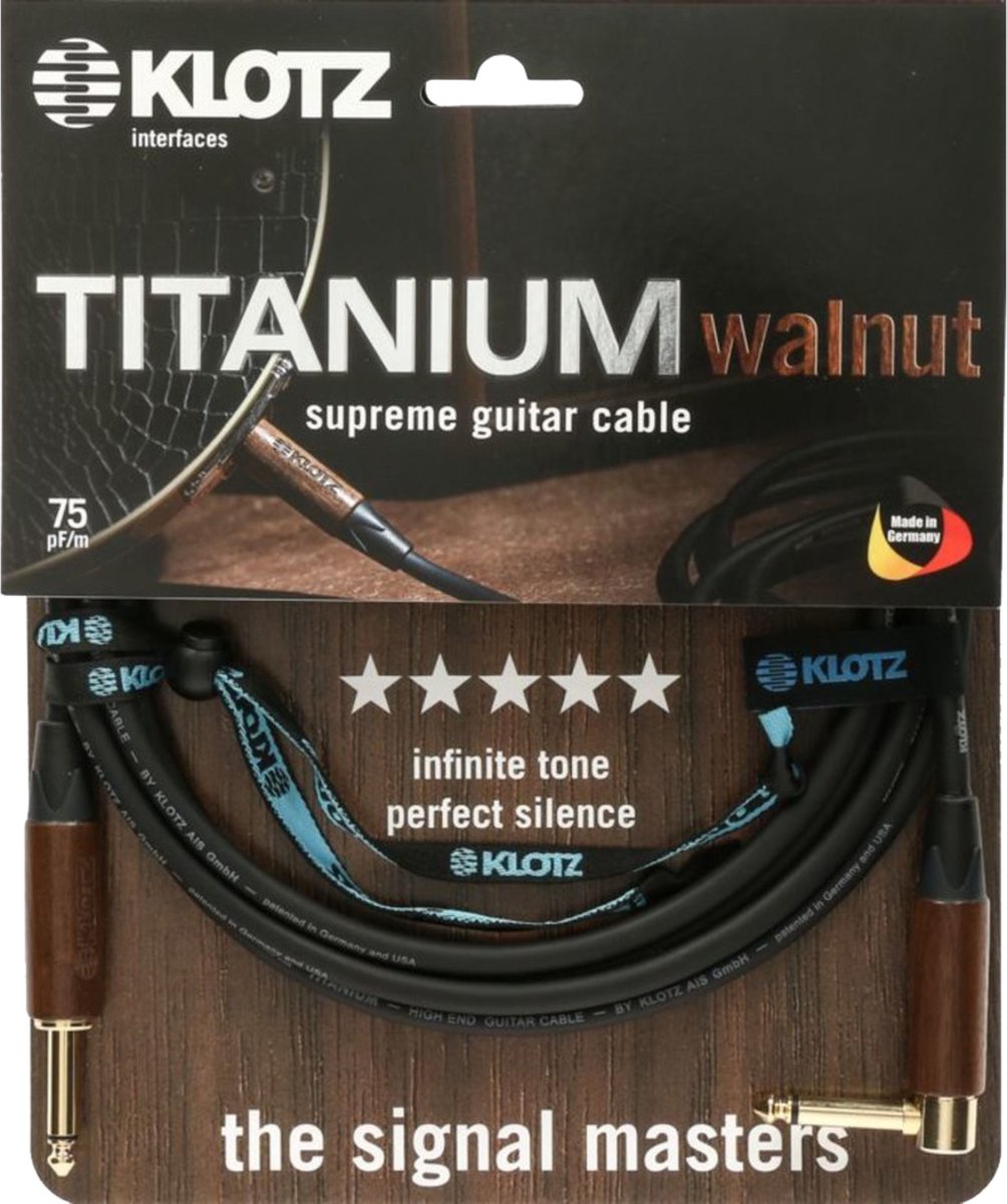 Klotz TIW0300PR Titanium Walnut 3 m - Kabel voor instrumenten