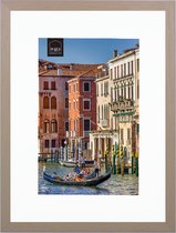 HAES DECO - Houten Fotolijst met Passe-partout Venezia bruin voor 1 foto formaat 20x30 of 30x40 -SP12840