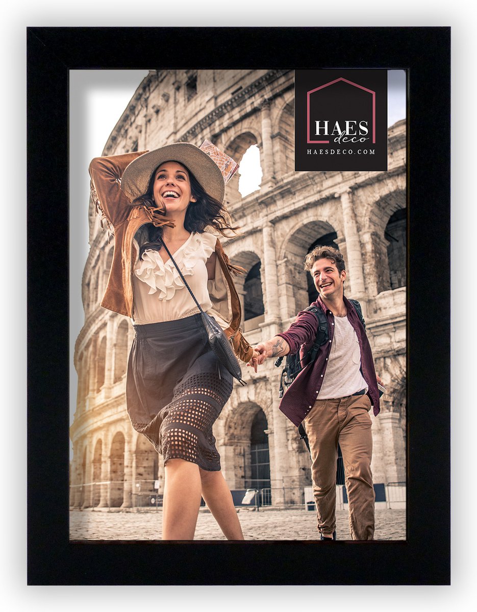 HAES deco Houten fotolijst Roma zwart voor 1 foto formaat 10x15 - SP13915