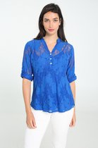 Cassis Dames Cassis - Blouse in opengewerkte kant - Blouse - Maat 38