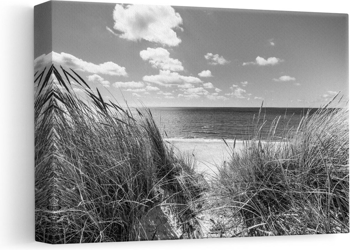 Artaza Canvas Schilderij Duinen - 30x20 cm - Klein - Wanddecoratie Zeezicht - Muurdecorati