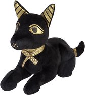 Pluche zwarte anubis knuffel 20 cm - Anubisen Egyptische goden dieren knuffels - Speelgoed voor baby/kinderen